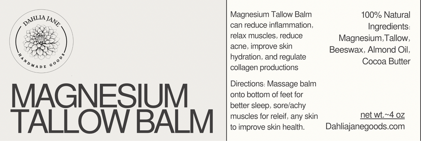 Magnesium Tallow Balm