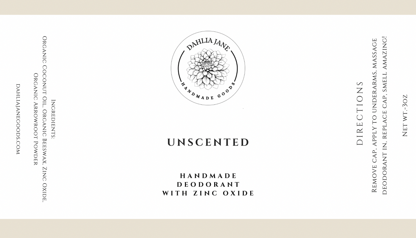Unscented Deodorant