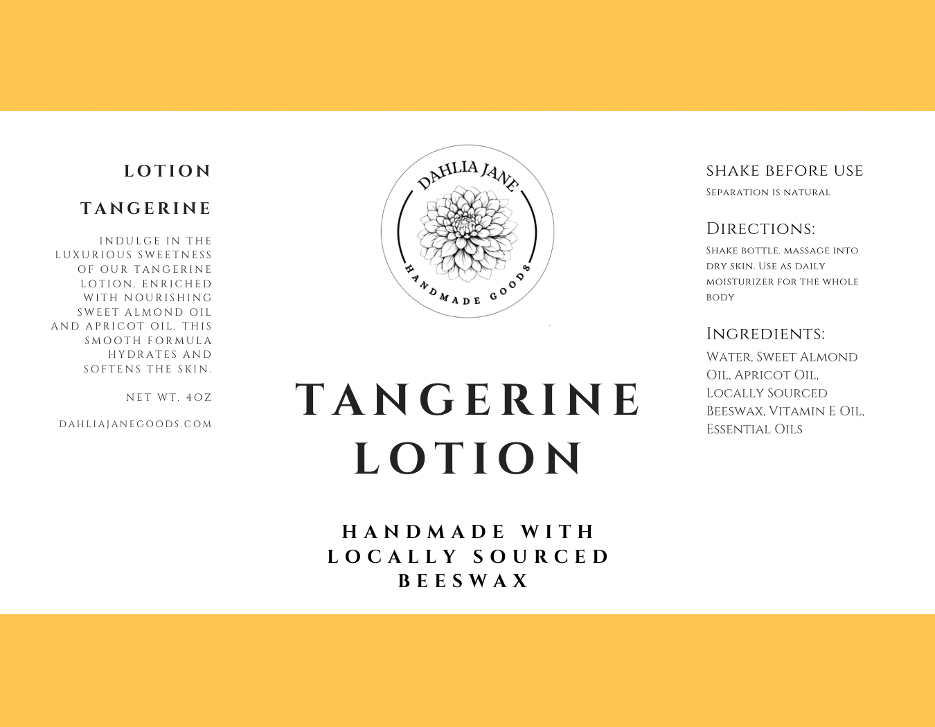 Tangerine lotion