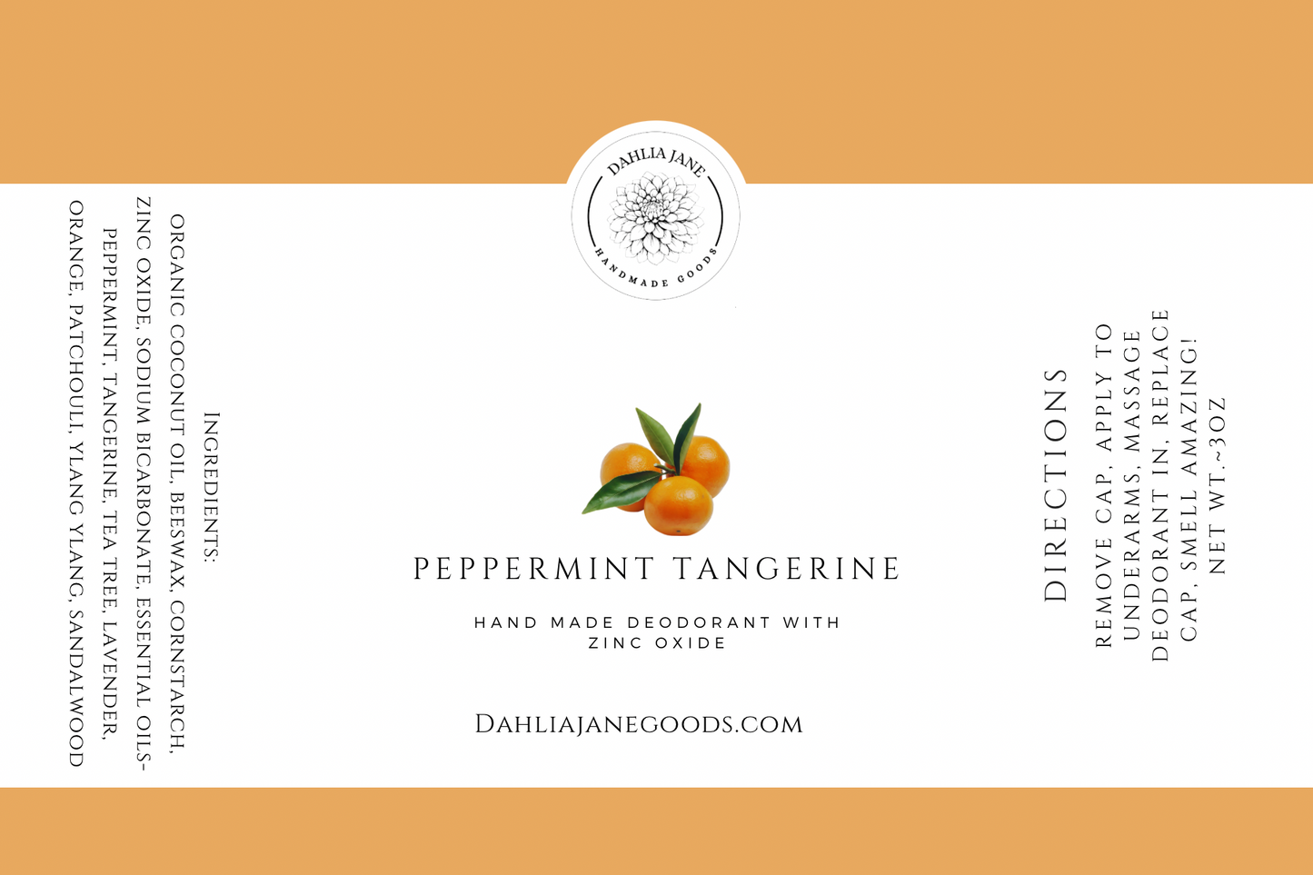 Peppermint Tangerine Deodorant