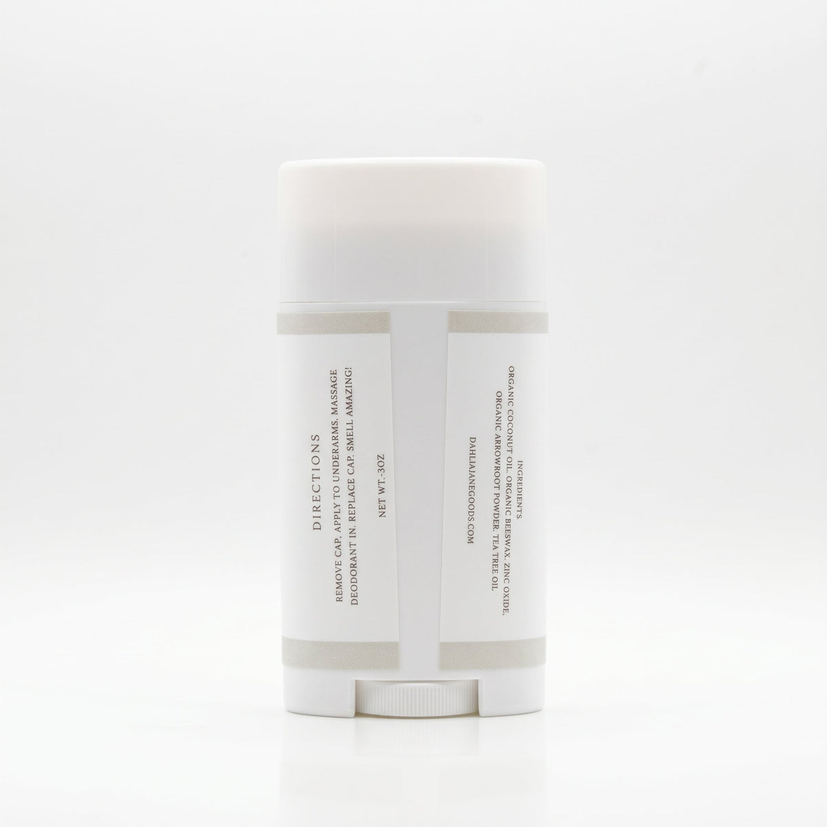 Unscented Baking Soda Free Deodorant, back label