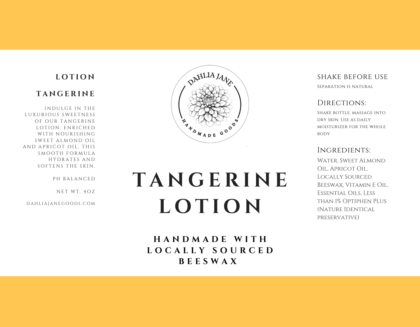 Natural Lotion (4oz)