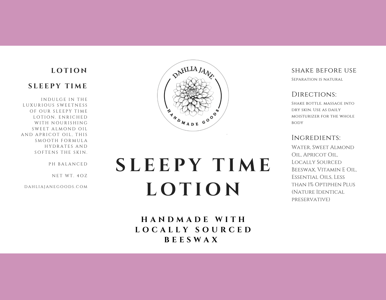Natural Lotion (4oz)